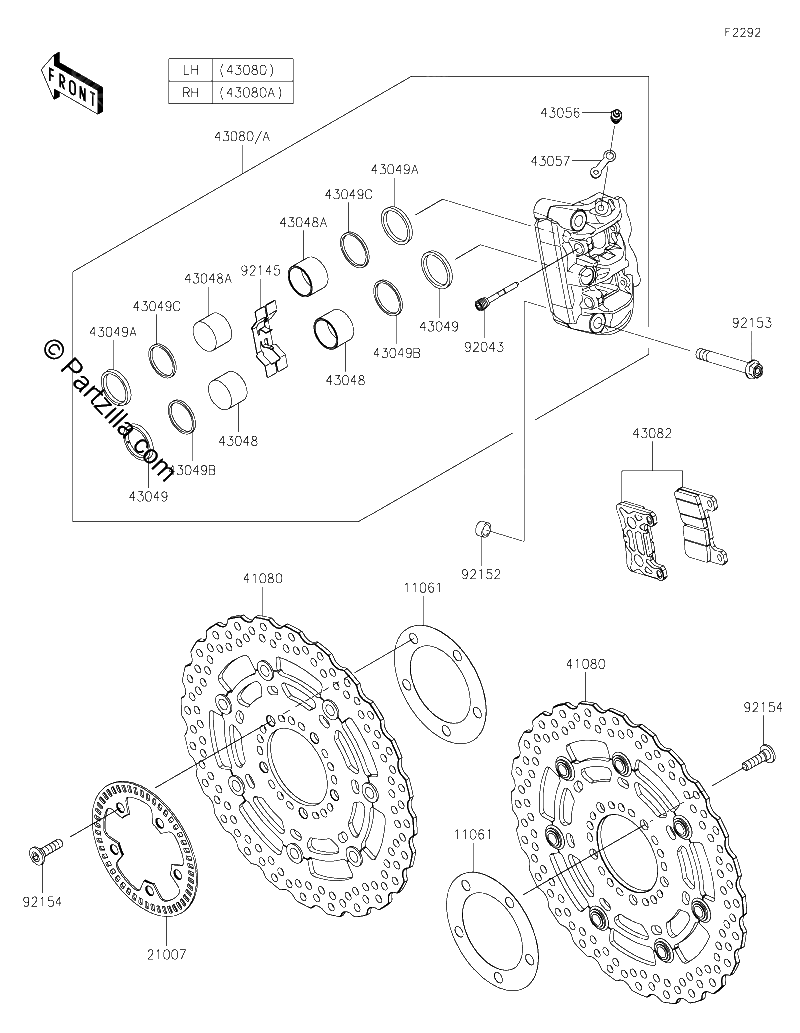 Diagrama de FRONT BRAKE