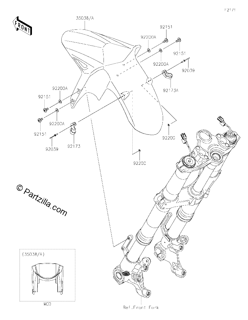 Diagrama de FRONT FENDER S