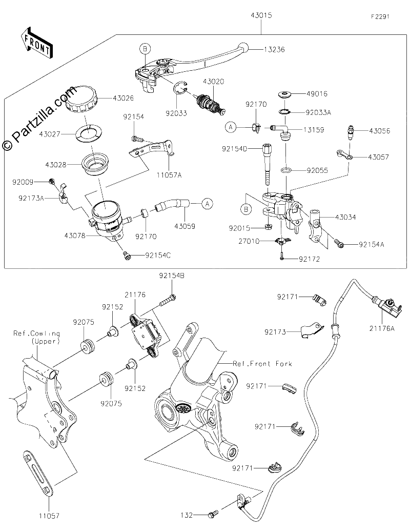 Diagrama de FRONT MASTER CYLINDER