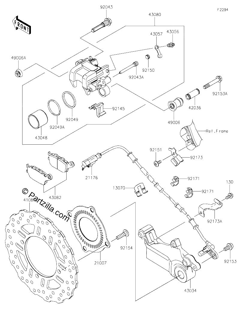 Diagrama de REAR BRAKE