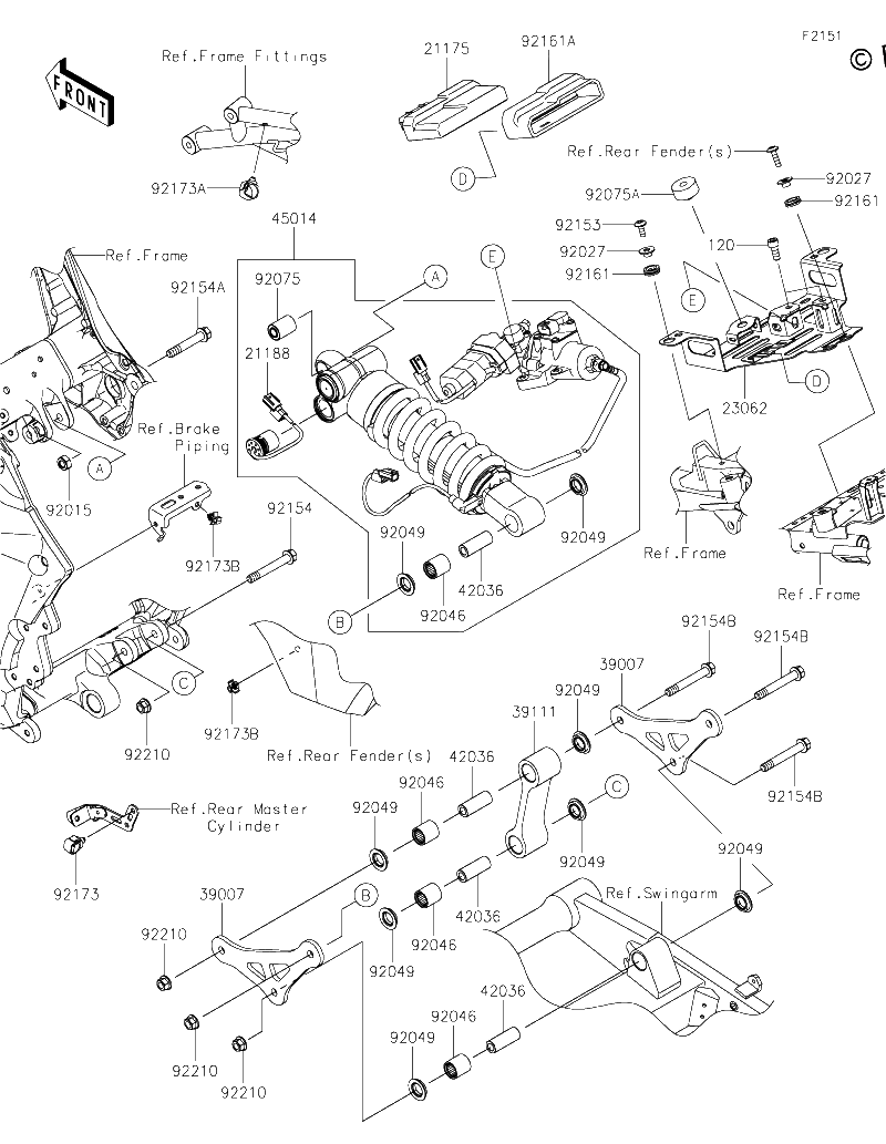 Diagrama de SUSPENSION SHOCK ABSORBER