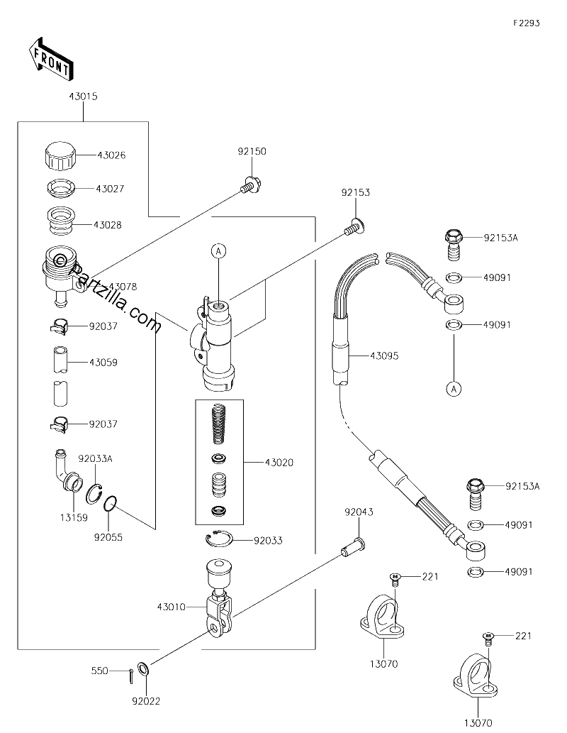 Diagrama de REAR MASTER CYLINDER