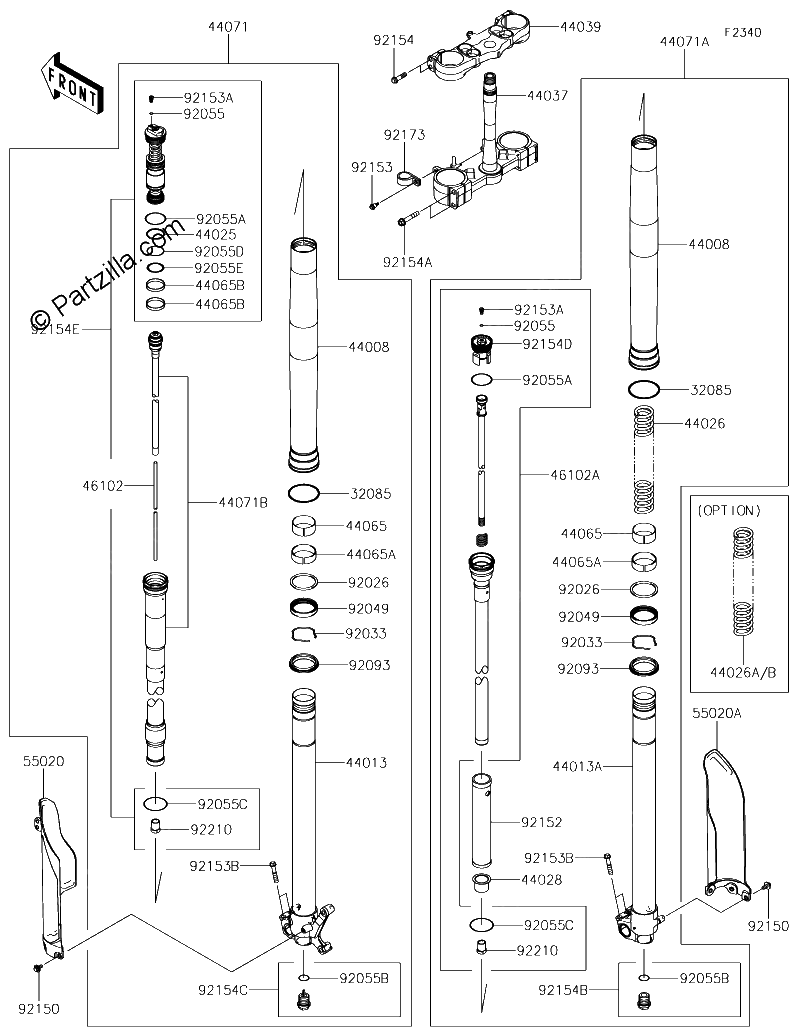 Diagrama de FRONT FORK