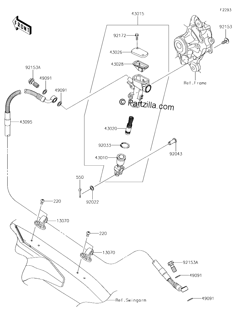 Diagrama de REAR MASTER CYLINDER