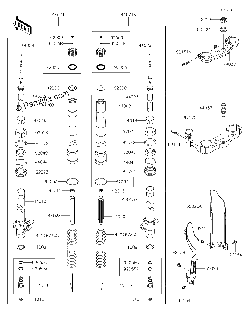 Diagrama de FRONT FORK