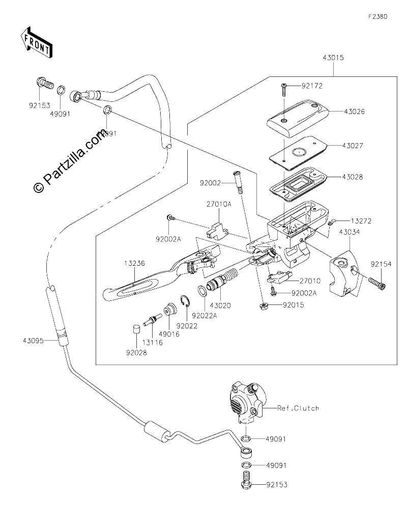 Diagrama de CLUTCH MASTER CYLINDER