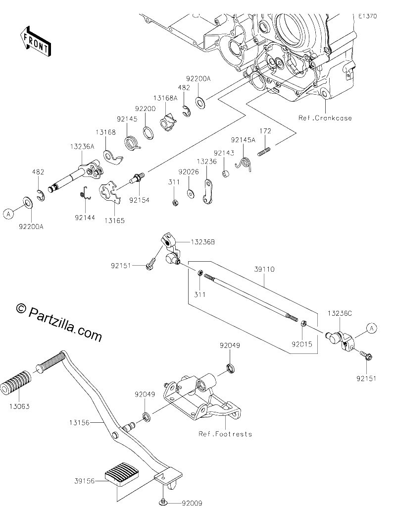 Diagrama de GEAR CHANGE MECHANISM