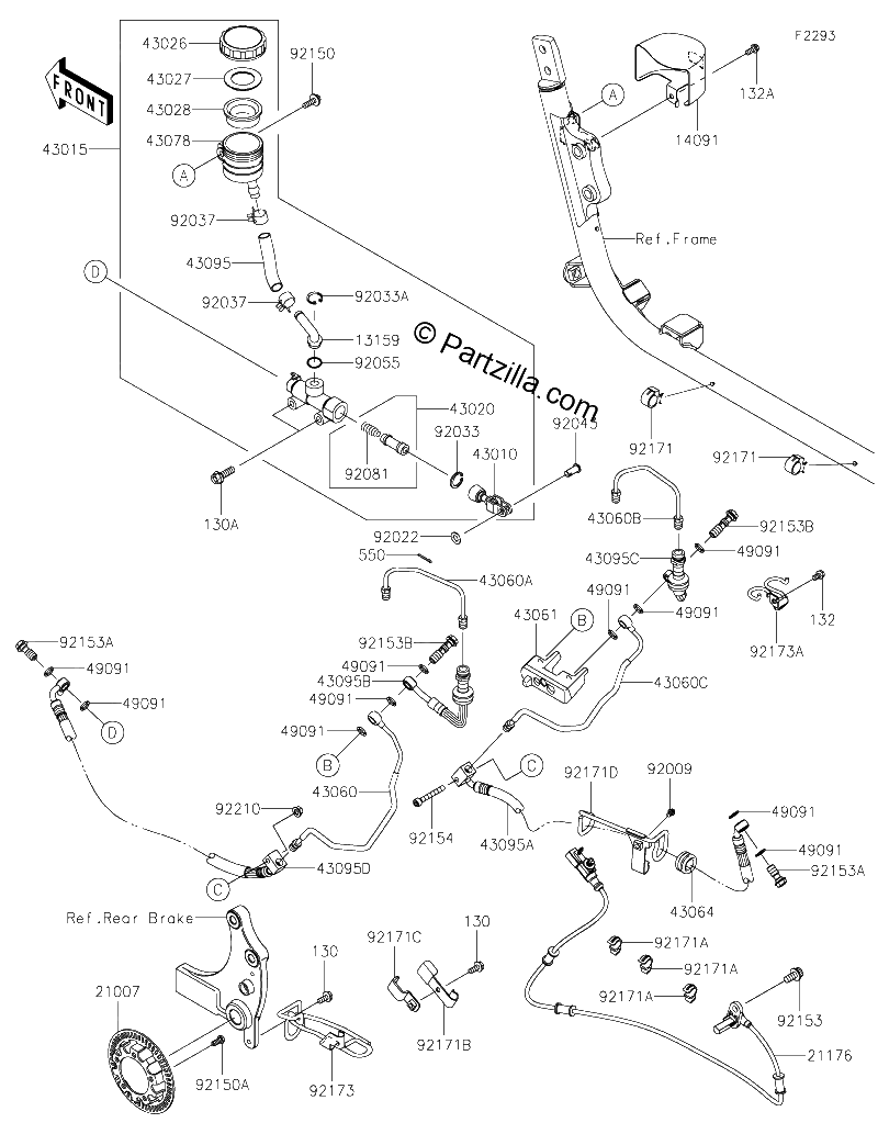Diagrama de REAR MASTER CYLINDER