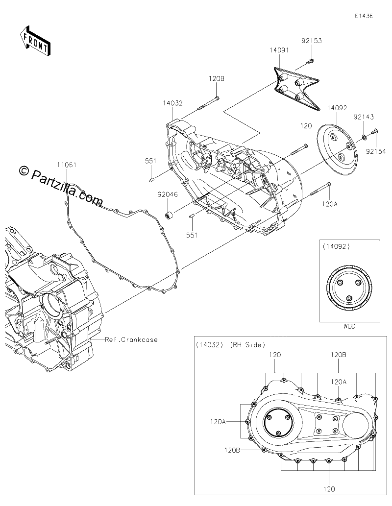 Diagrama de RIGHT ENGINE COVER S
