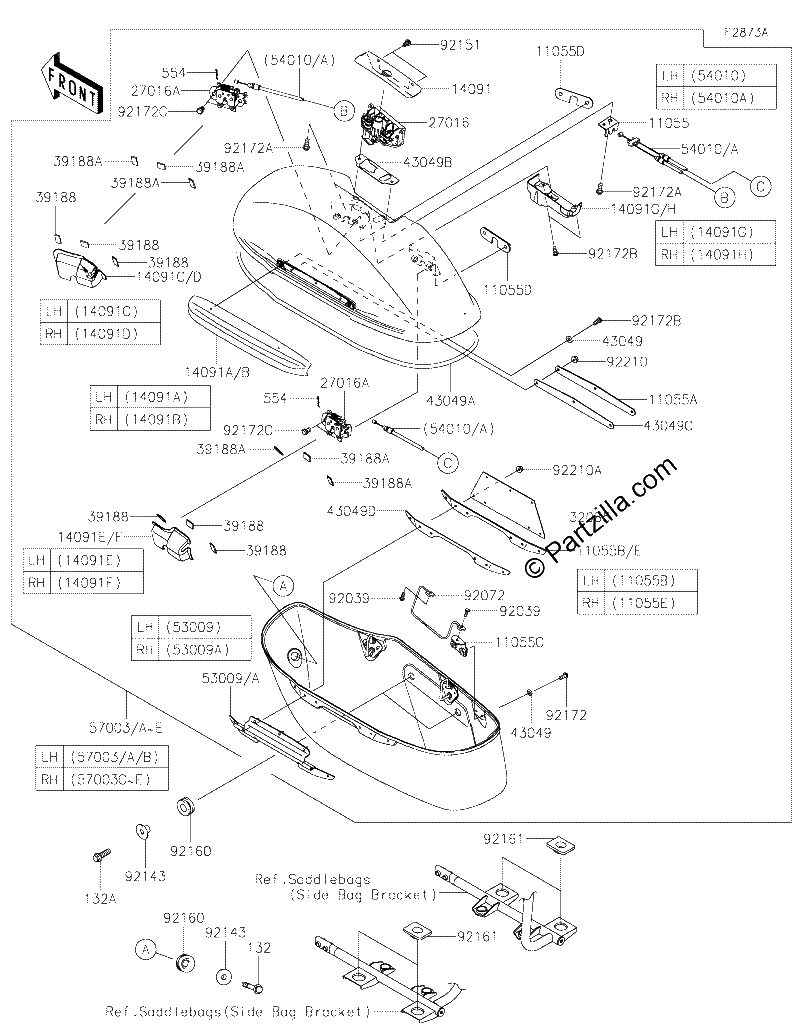 Diagrama de SADDLEBAGS SIDE BAG