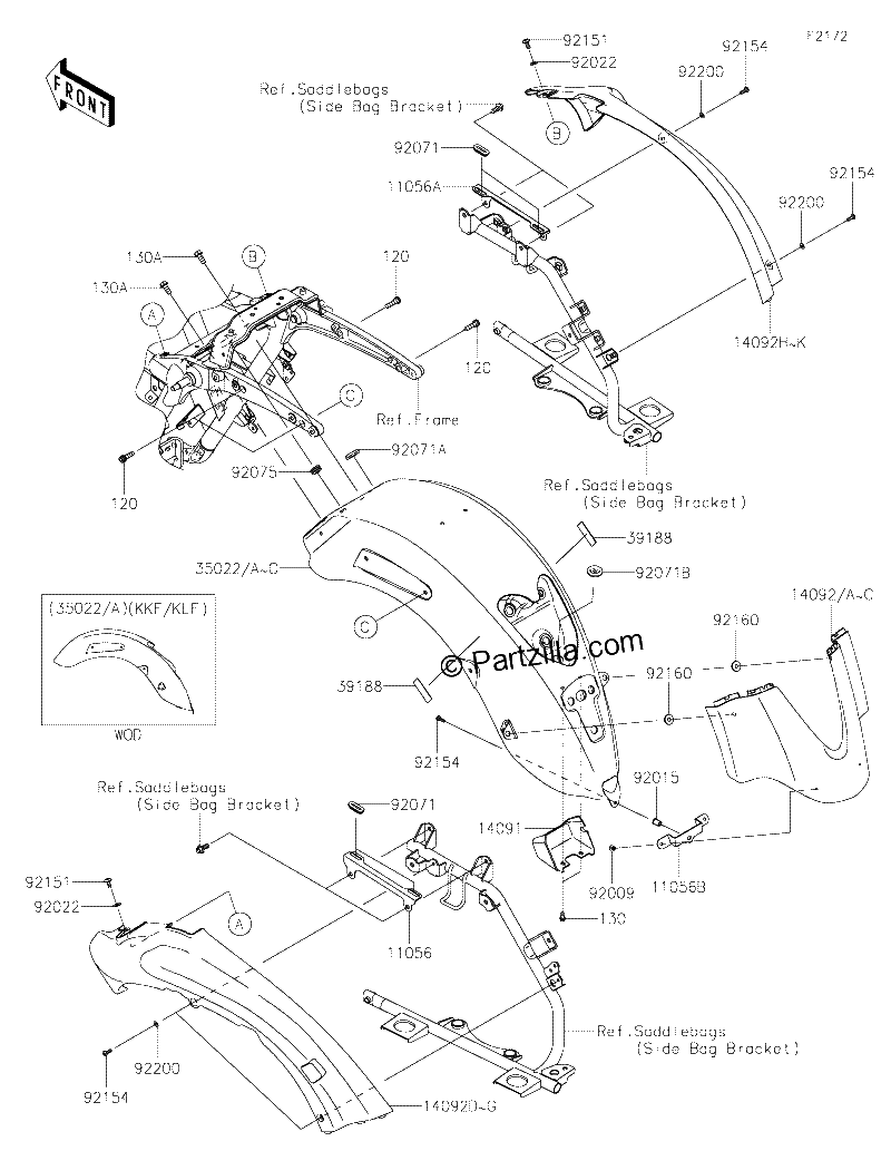 Diagrama de REAR FENDER S