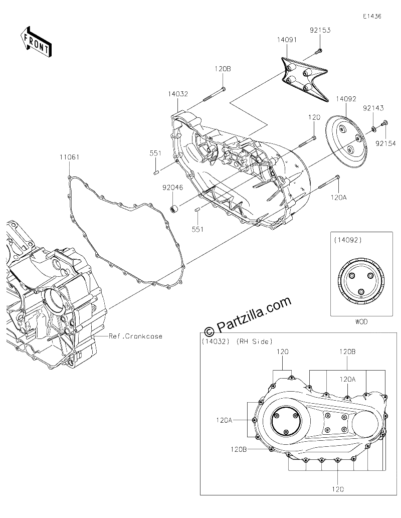 Diagrama de RIGHT ENGINE COVER S