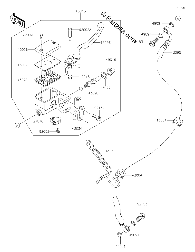 Diagrama de FRONT MASTER CYLINDER