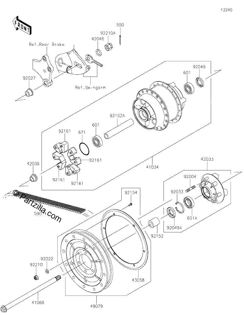 Diagrama de REAR WHEEL CHAIN