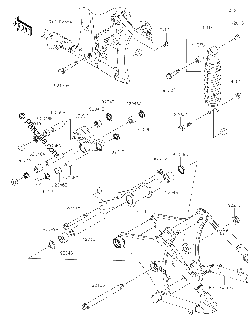 Diagrama de SUSPENSION SHOCK ABSORBER