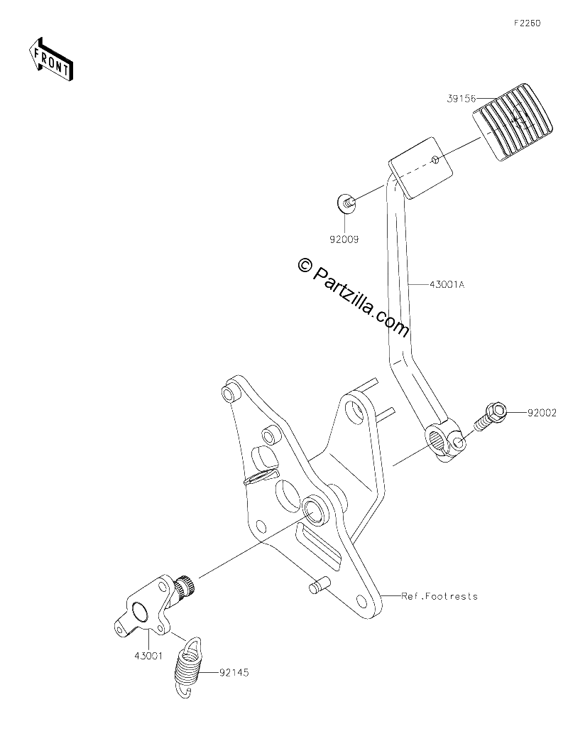 Diagrama de BRAKE PEDAL TORQUE LINK