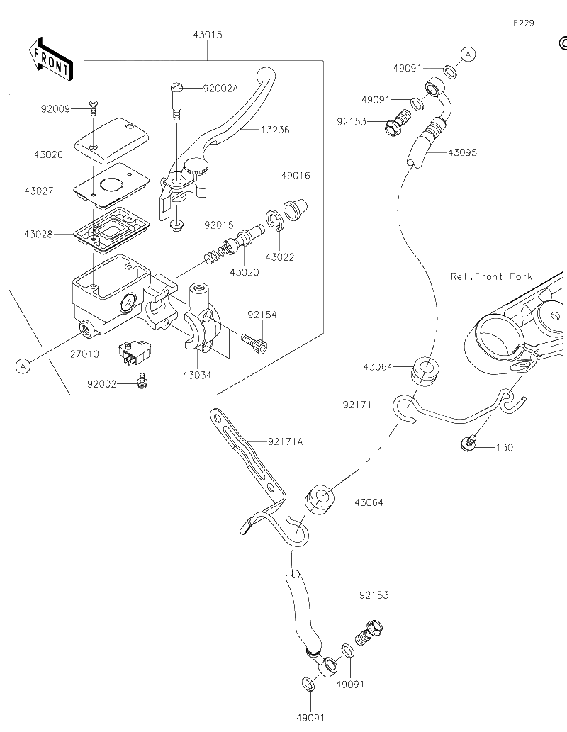 Diagrama de FRONT MASTER CYLINDER