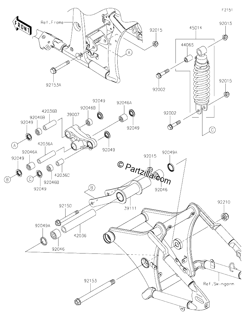 Diagrama de SUSPENSION SHOCK ABSORBER