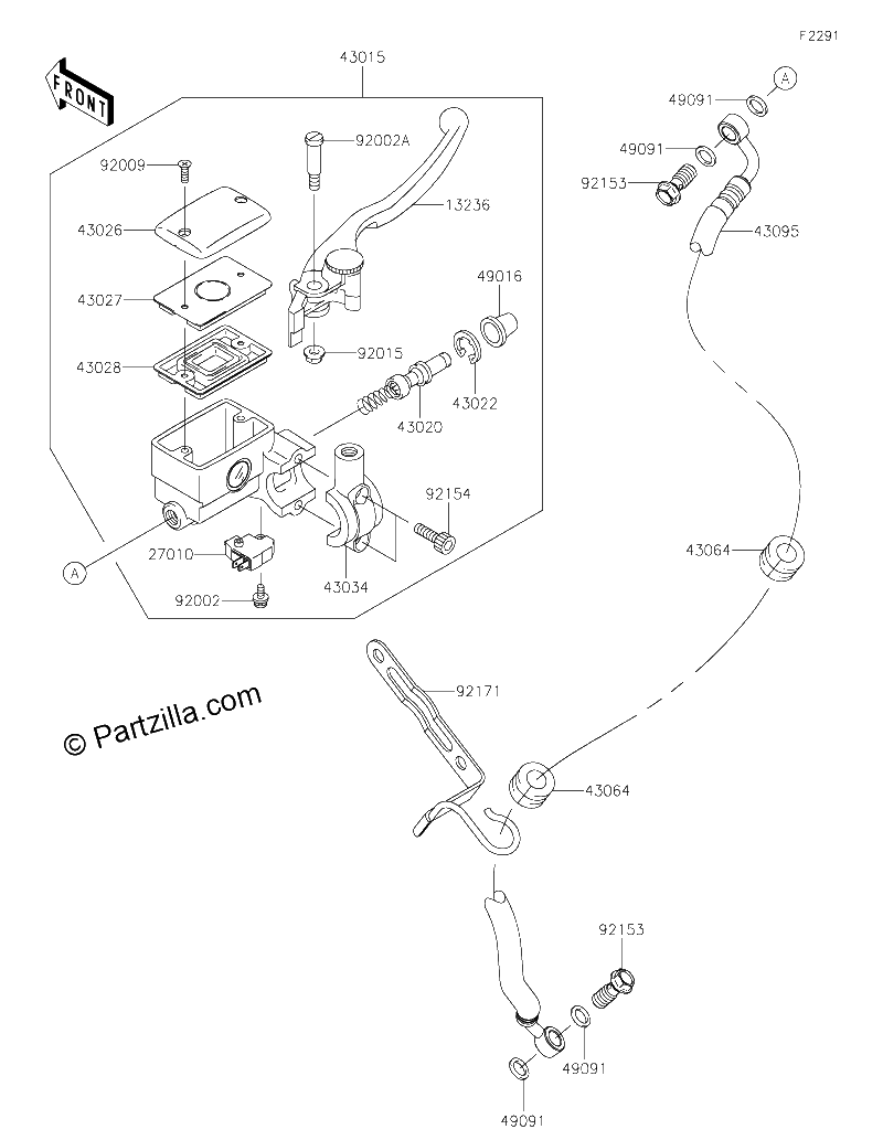 Diagrama de FRONT MASTER CYLINDER
