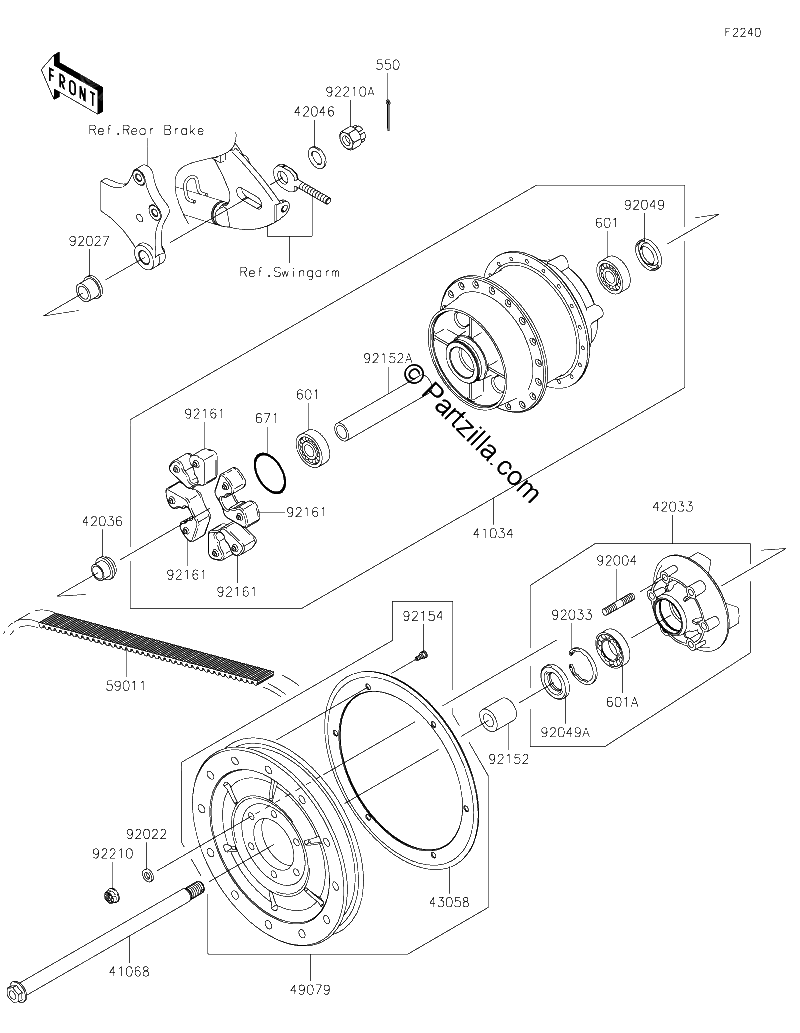 Diagrama de REAR WHEEL CHAIN