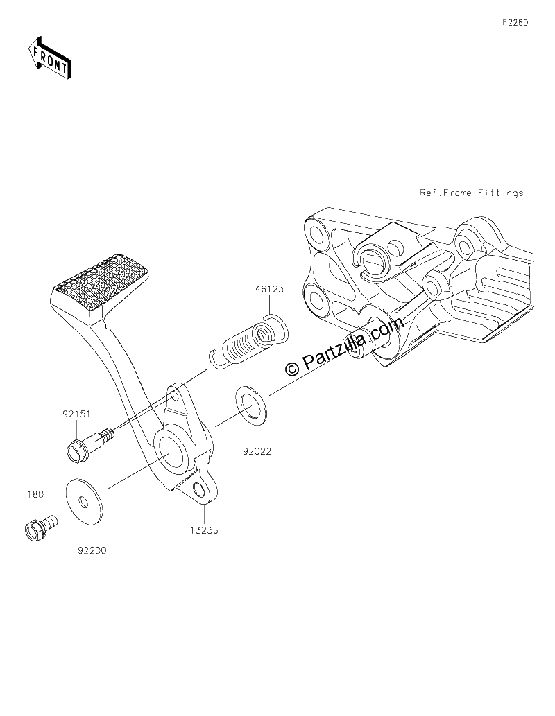 Diagrama de BRAKE PEDAL TORQUE LINK