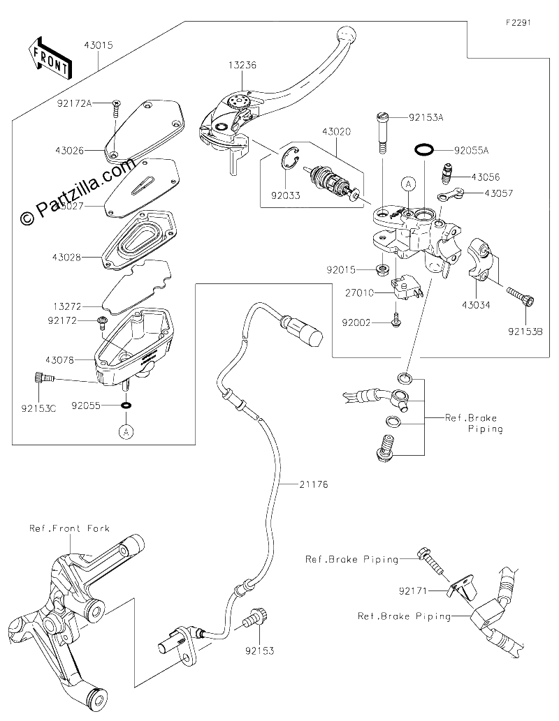 Diagrama de FRONT MASTER CYLINDER