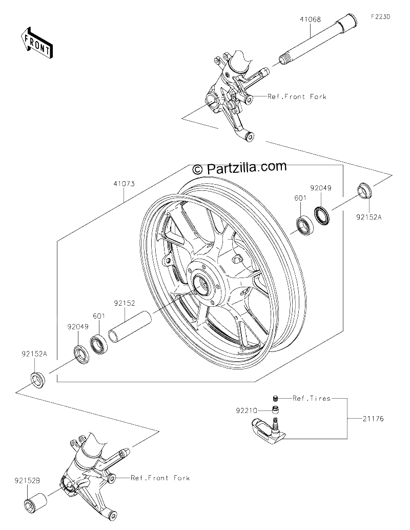 Diagrama de FRONT WHEEL