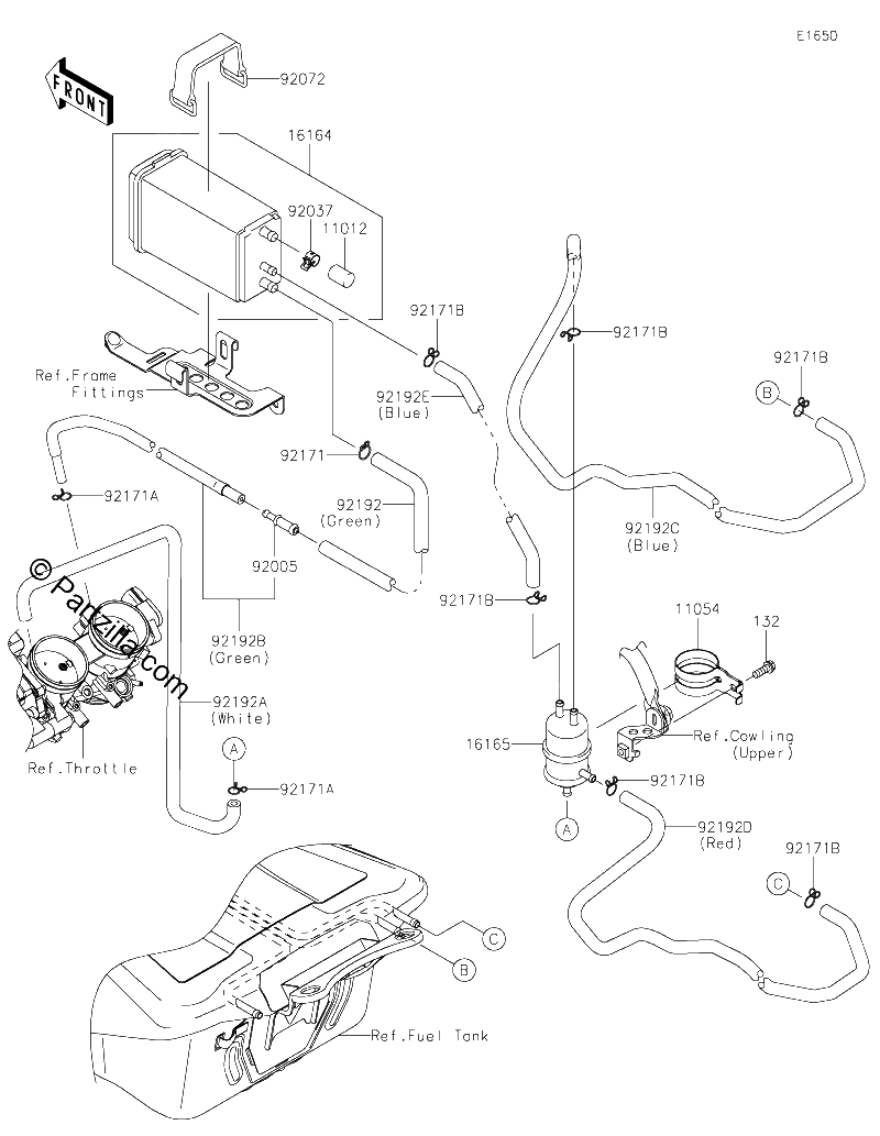 Diagrama de FUEL EVAPORATIVE SYSTEM CA