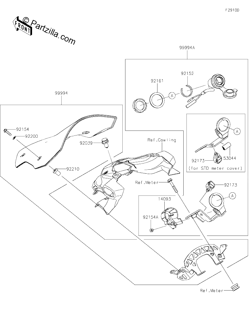 Diagrama de ACCESSORY LARGE METER COVER