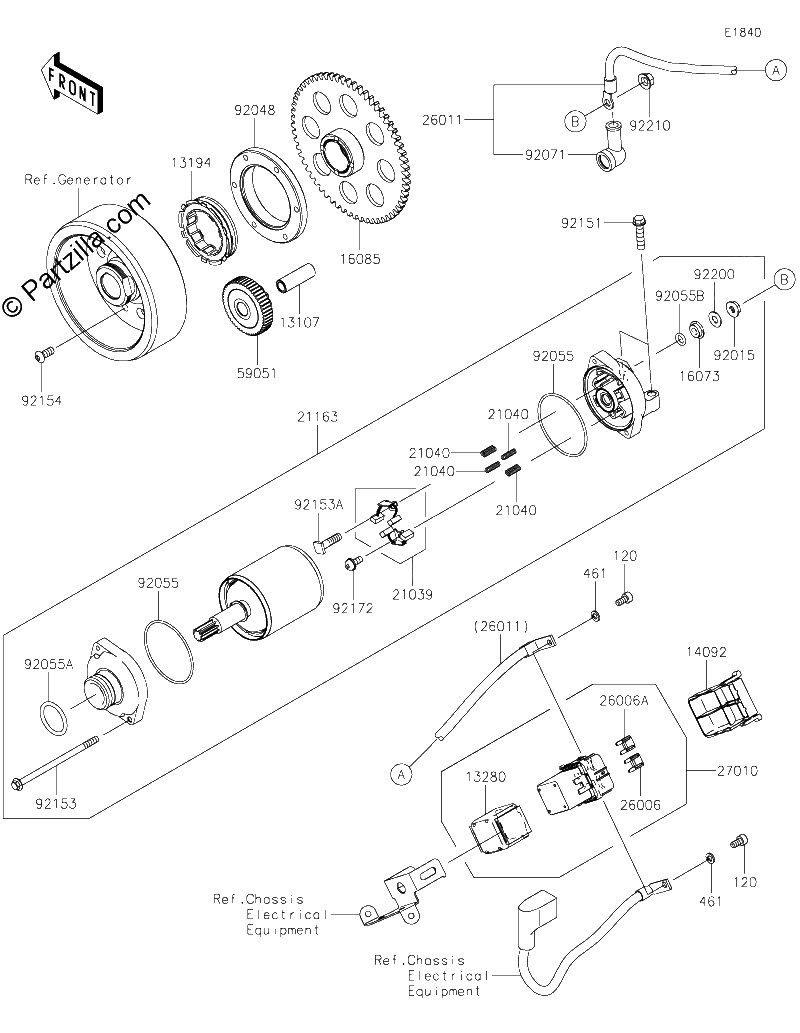 Diagrama de STARTER MOTOR