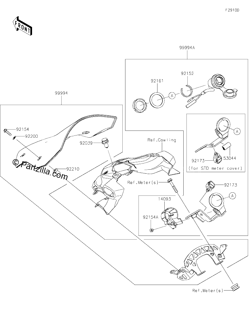Diagrama de ACCESSORY LARGE METER COVER