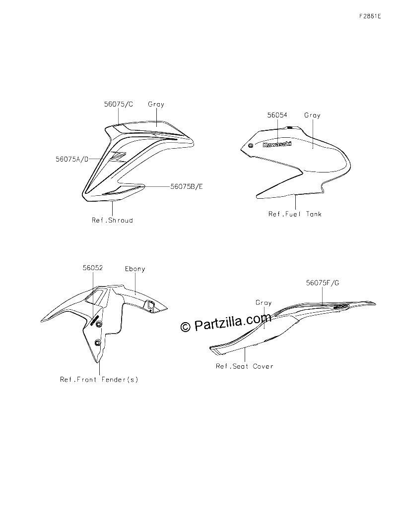 Diagrama de DECALS GRAY BKF