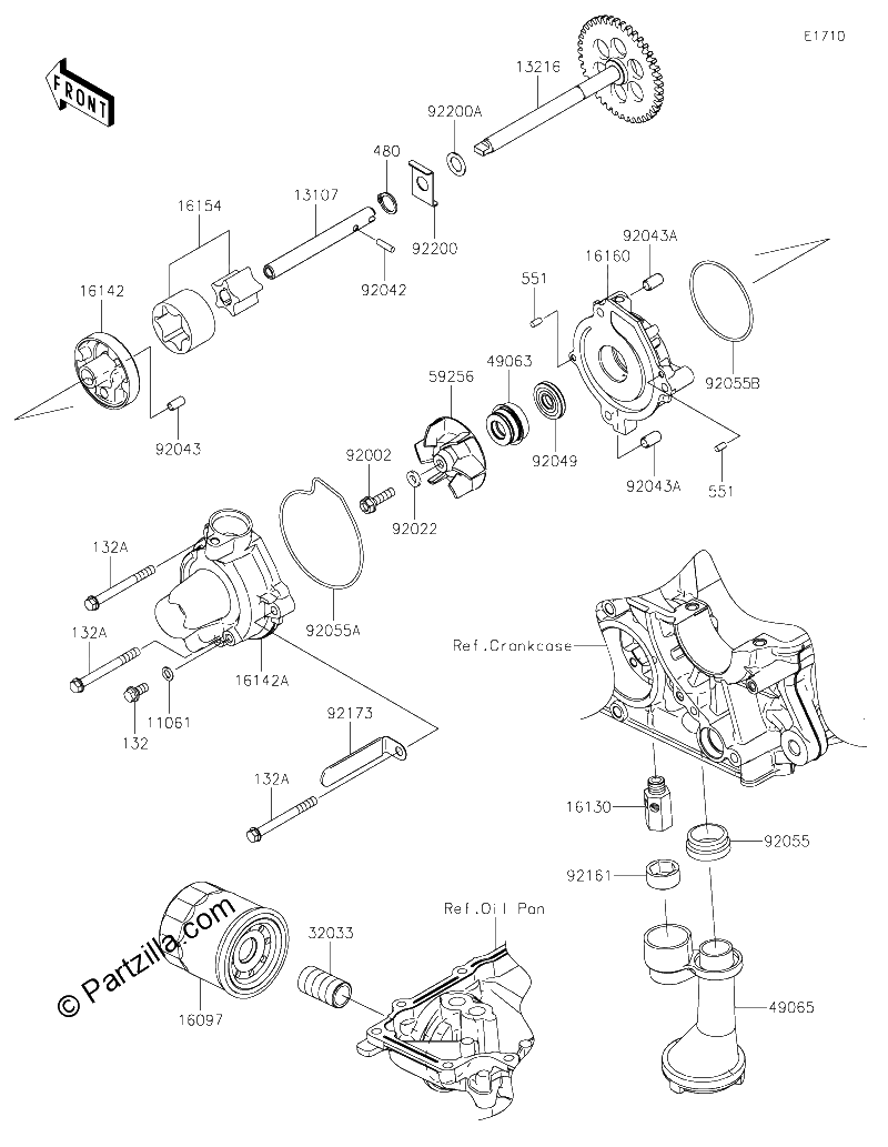 Diagrama de OIL PUMP OIL FILTER