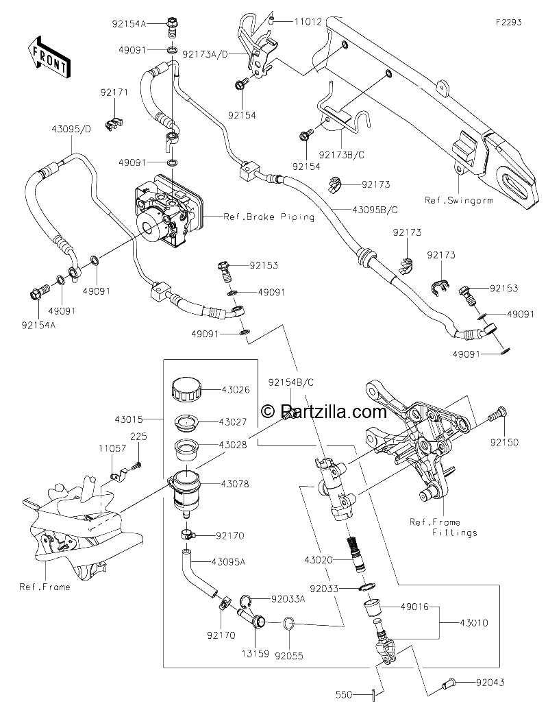 Diagrama de REAR MASTER CYLINDER