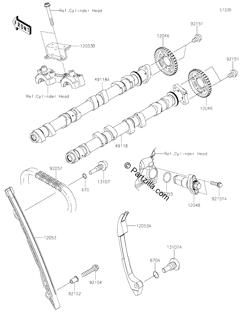 Diagrama de CAMSHAFT S TENSIONER