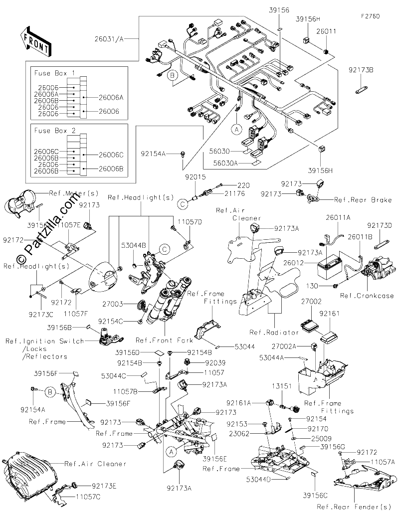 Diagrama de CHASSIS ELECTRICAL EQUIPMENT