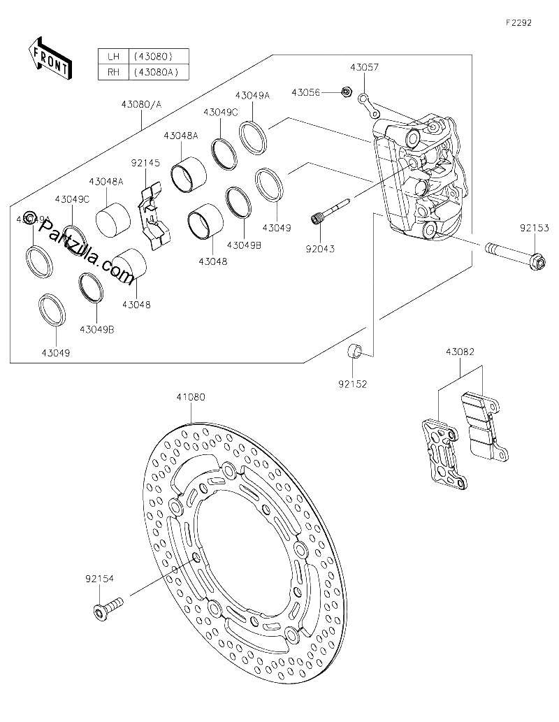 Diagrama de FRONT BRAKE