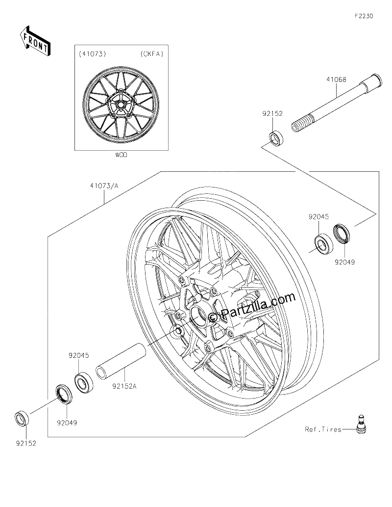 Diagrama de FRONT WHEEL