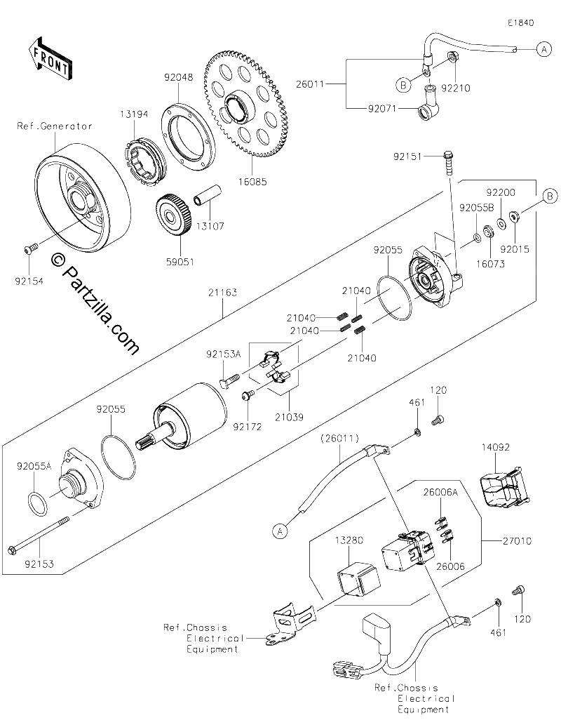 Diagrama de STARTER MOTOR