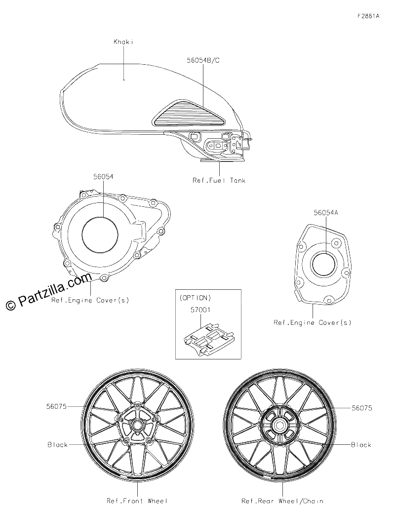 Diagrama de DECALS KHAKI CKFA