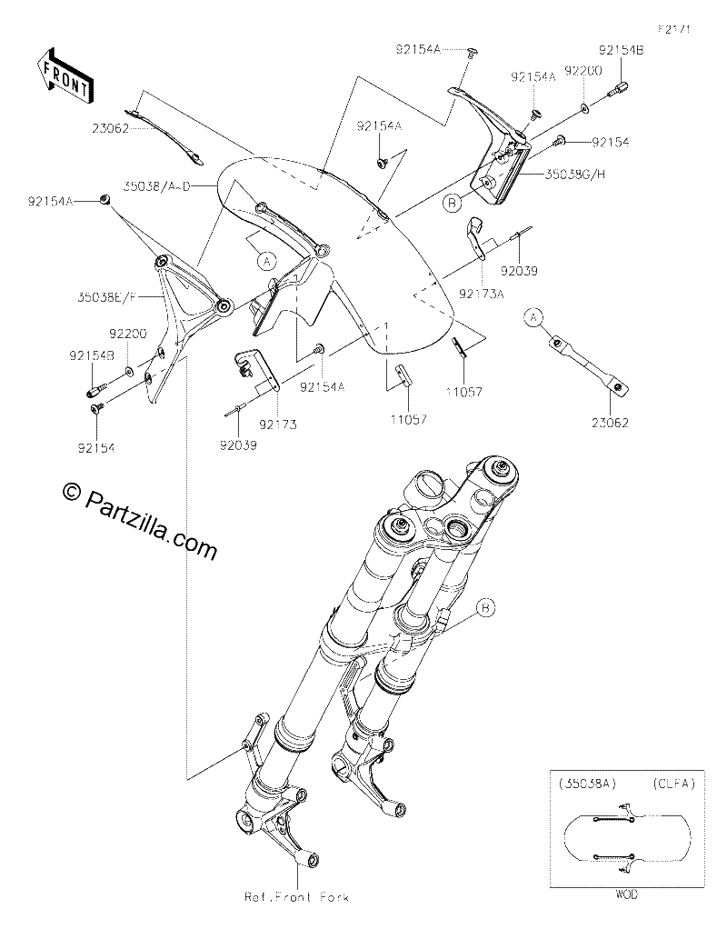 Diagrama de FRONT FENDER S