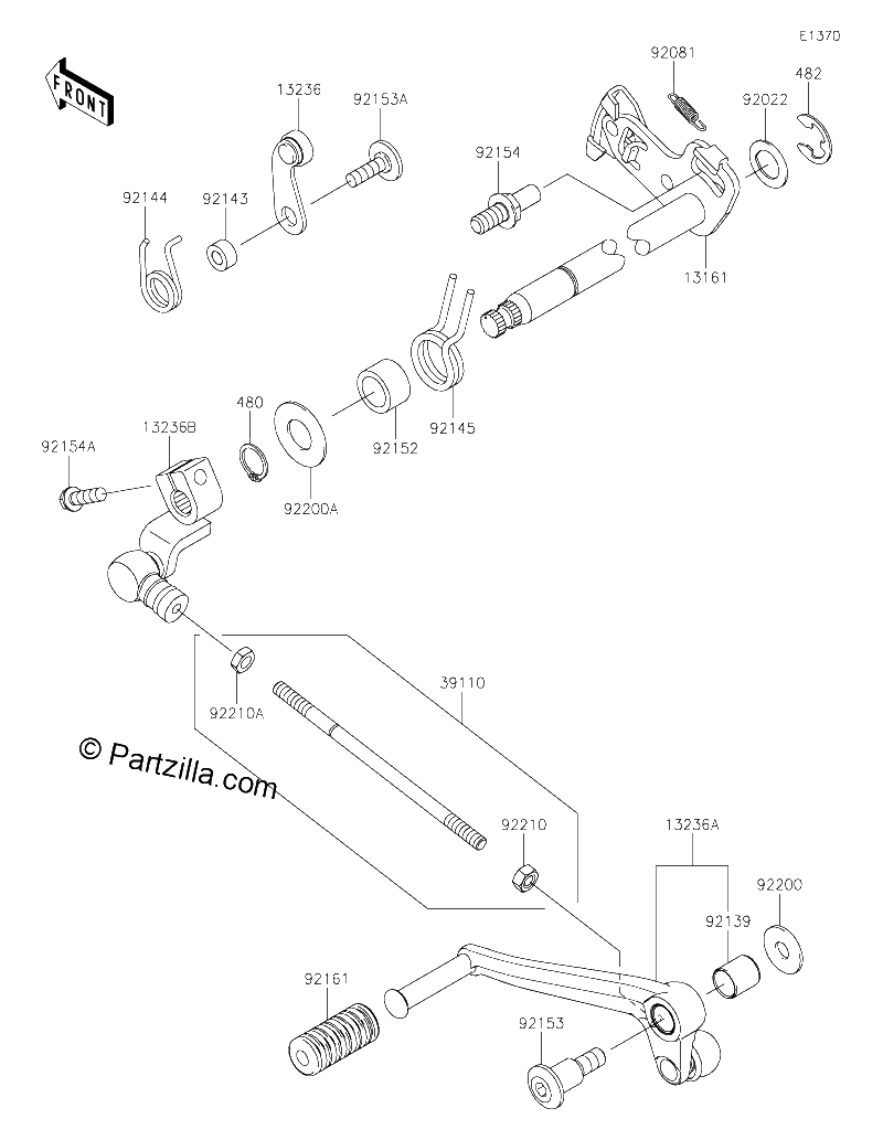 Diagrama de GEAR CHANGE MECHANISM