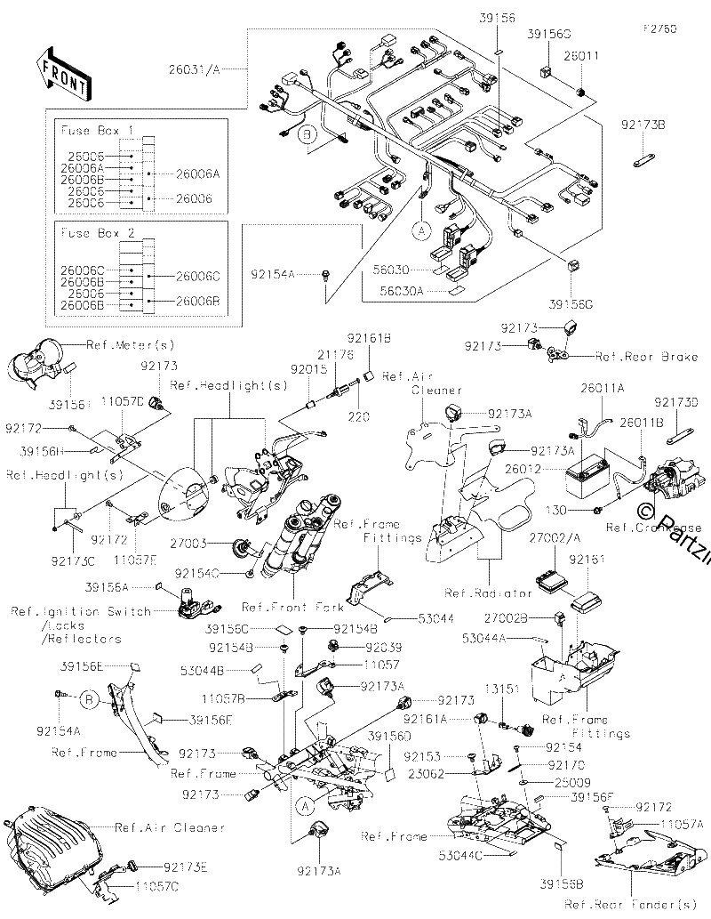 Diagrama de CHASSIS ELECTRICAL EQUIPMENT