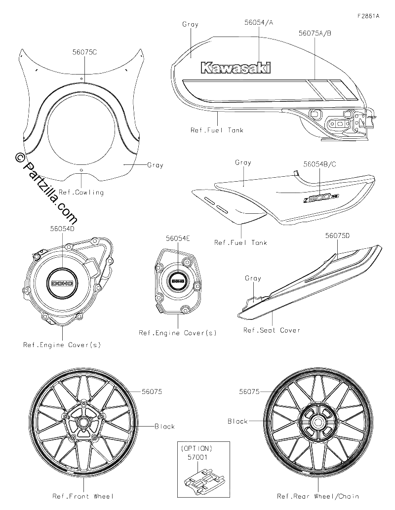 Diagrama de DECALS GRAY EKF