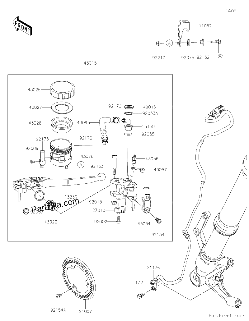 Diagrama de FRONT MASTER CYLINDER