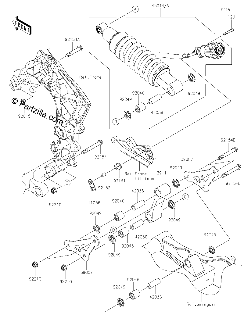 Diagrama de SUSPENSION SHOCK ABSORBER