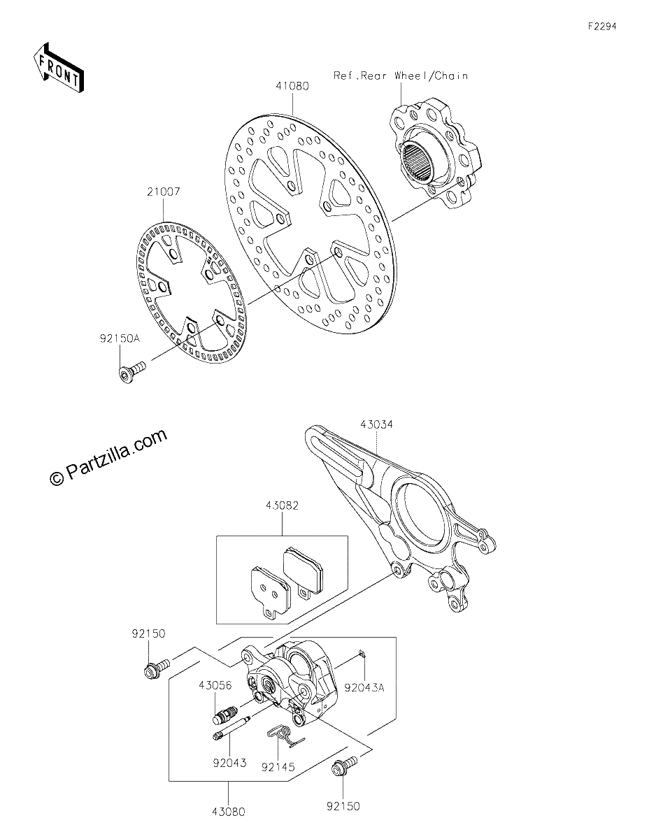 Diagrama de REAR BRAKE
