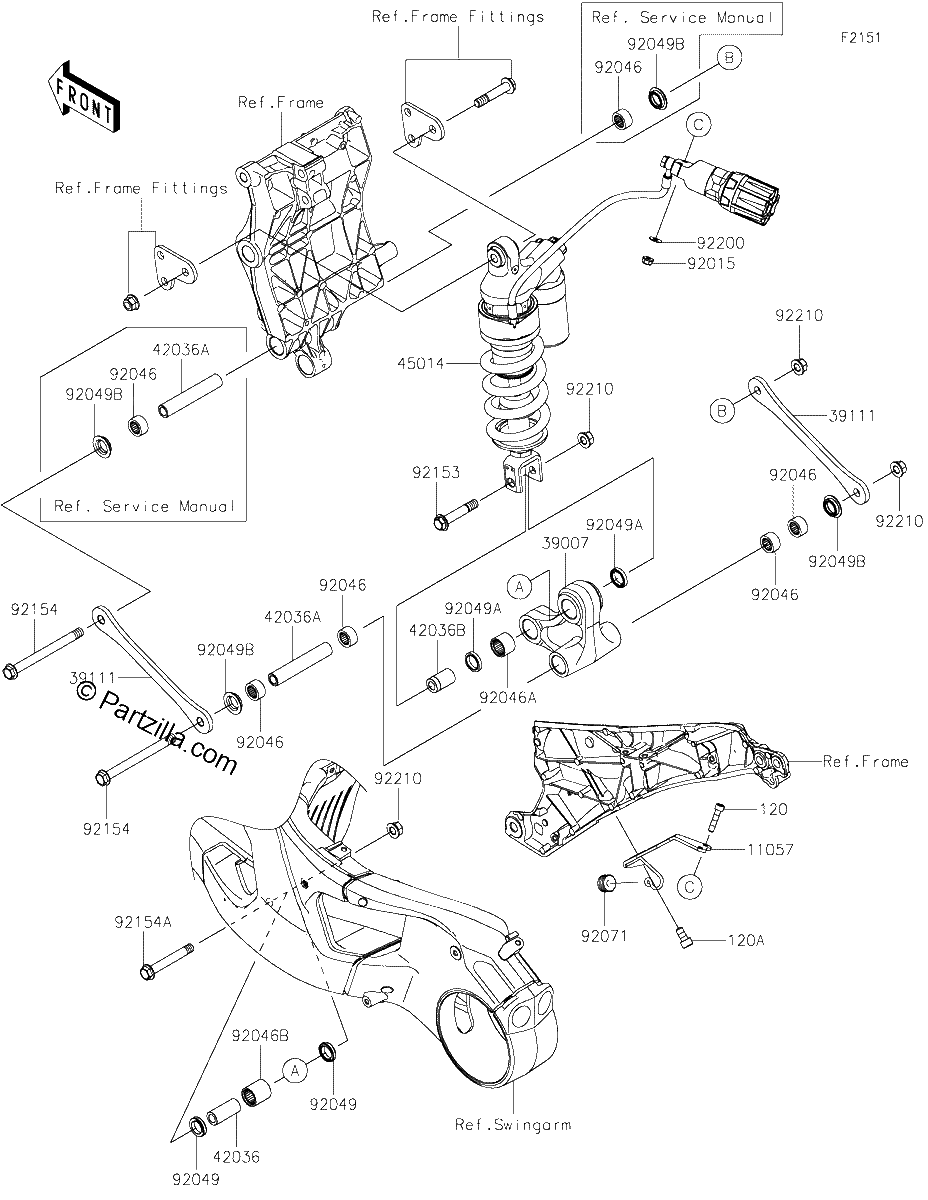 Diagrama de SUSPENSION SHOCK ABSORBER