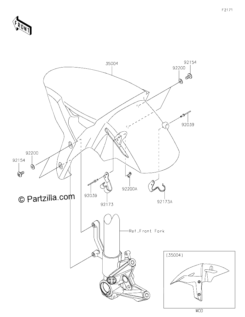 Diagrama de FRONT FENDER S