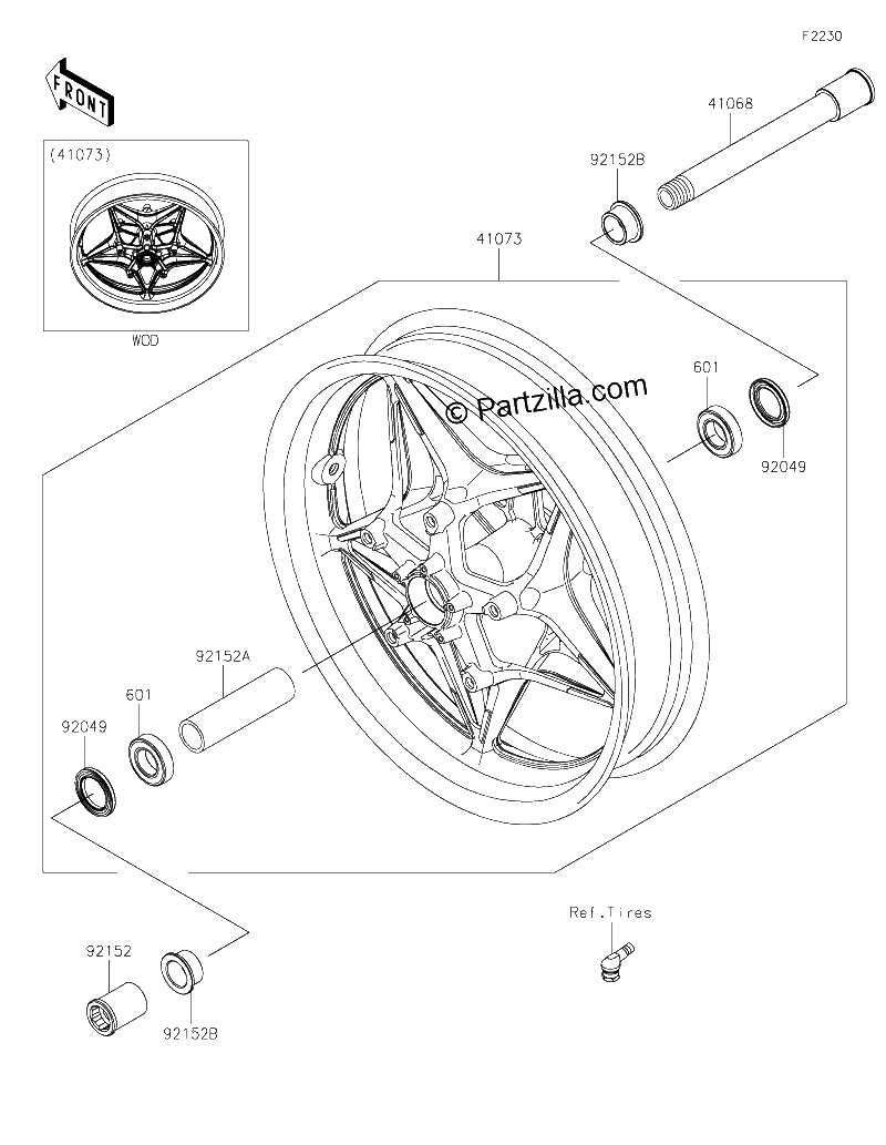 Diagrama de FRONT WHEEL